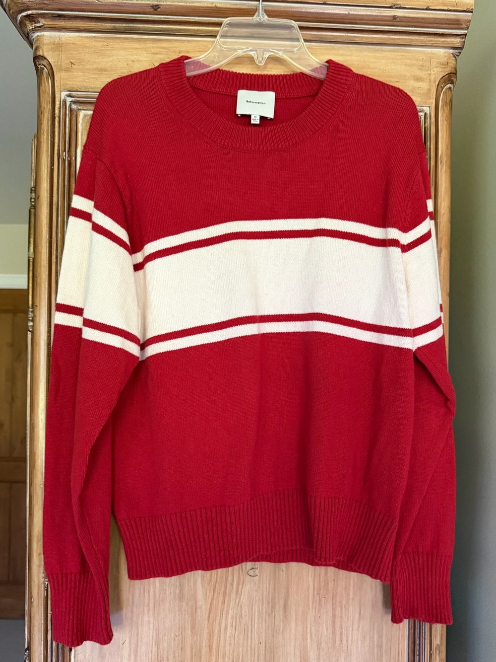 Reformation Fields Cashmere Blend Oversized Crew Sweater size M
